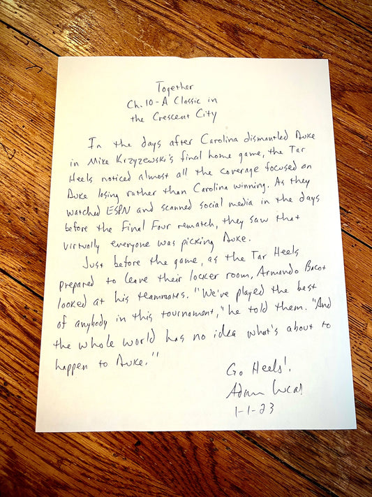 Book (handwritten & signed excerpt of your choice)